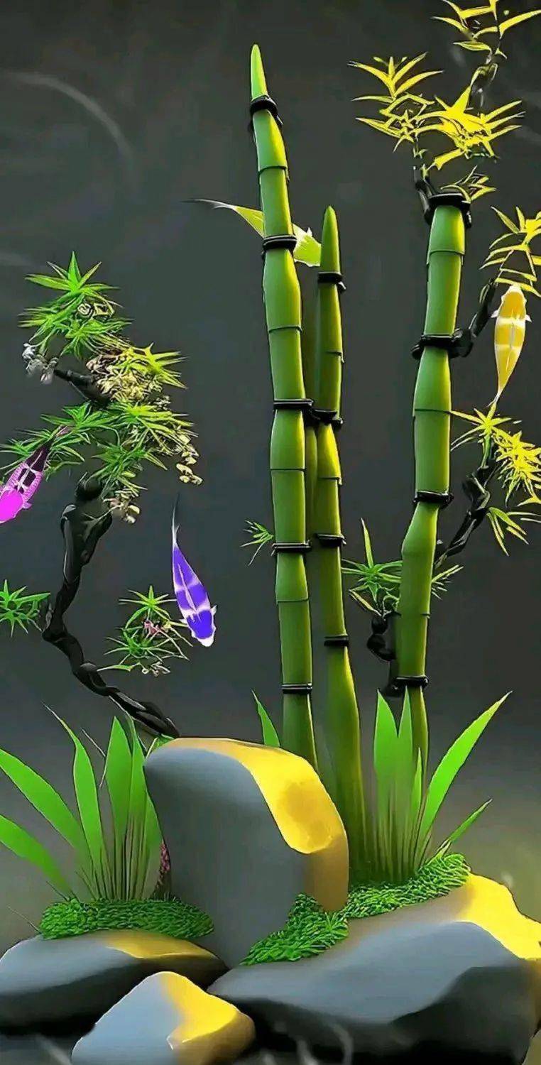 送你一组转运竹,祝您龙年走好运!