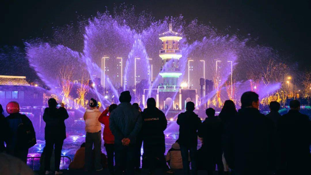 龙腾东海,年味普陀 | 岛城年味天花板!就在普陀水街_灯会_喷泉_灯光