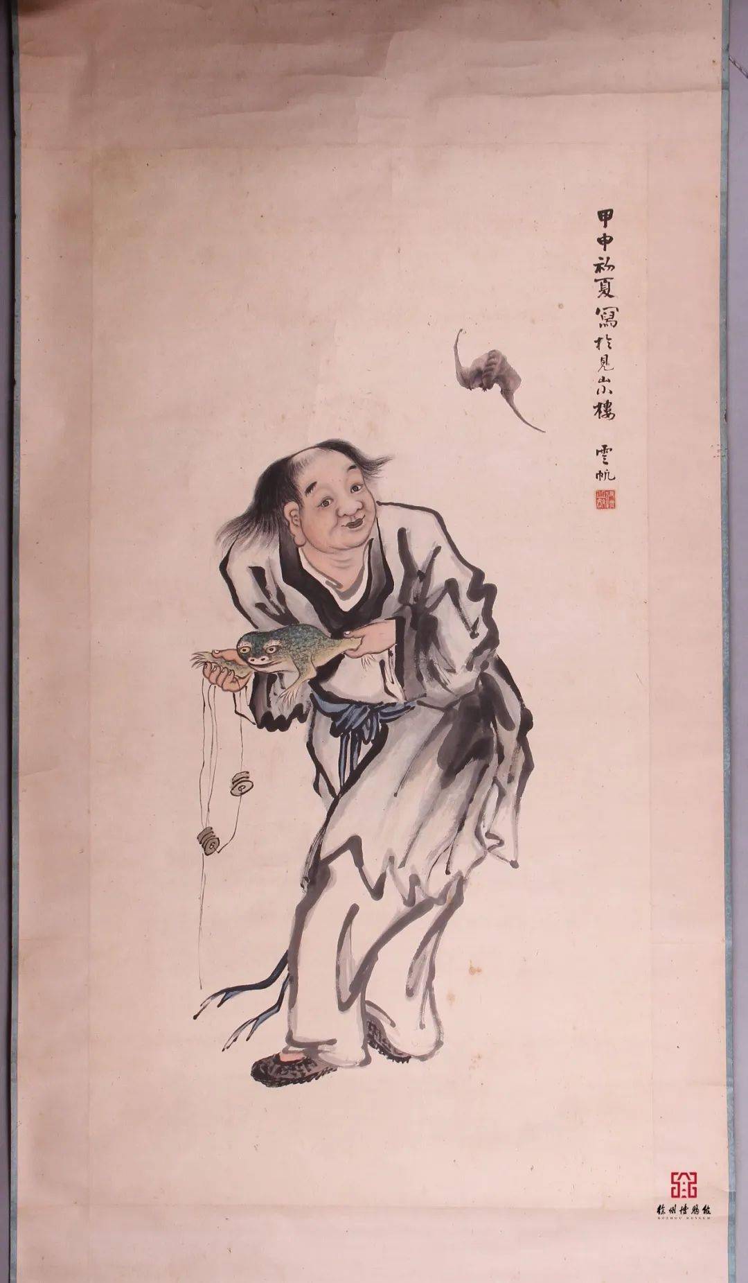 道教故事中的刘海蟾本来只是辞官时装疯卖傻了一小段,但后人画他时就