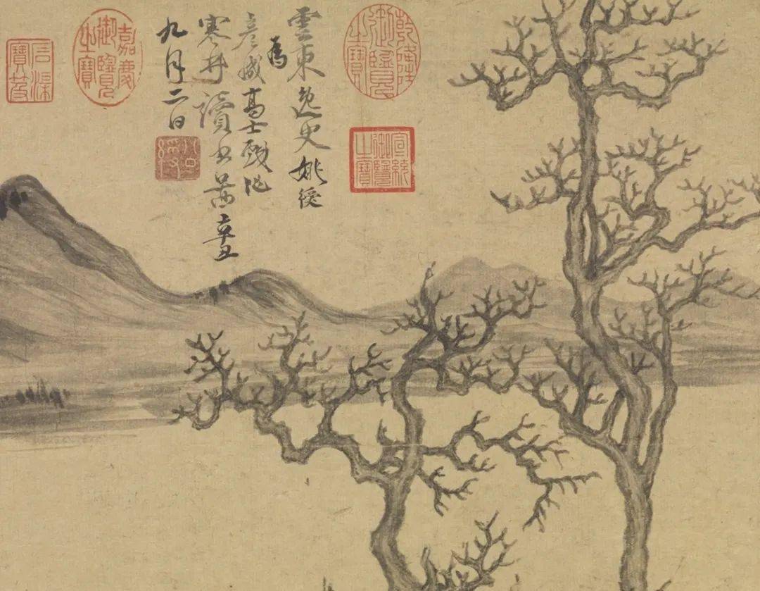 中国历代名家笔下的寒林图_李成_平远_山水画