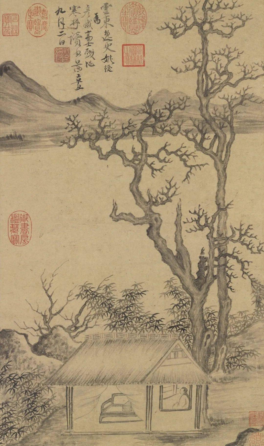 中国历代名家笔下的寒林图_李成_平远_山水画