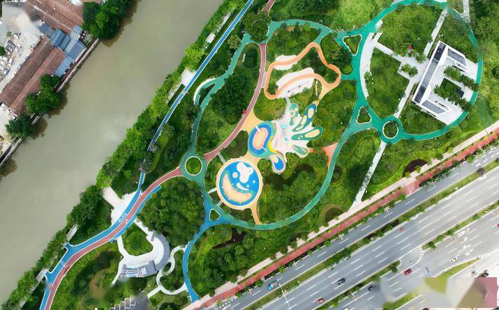 主入口和荧光跑道篁庄公园儿童乐园步道篁庄公园儿童乐园手指沙坑②