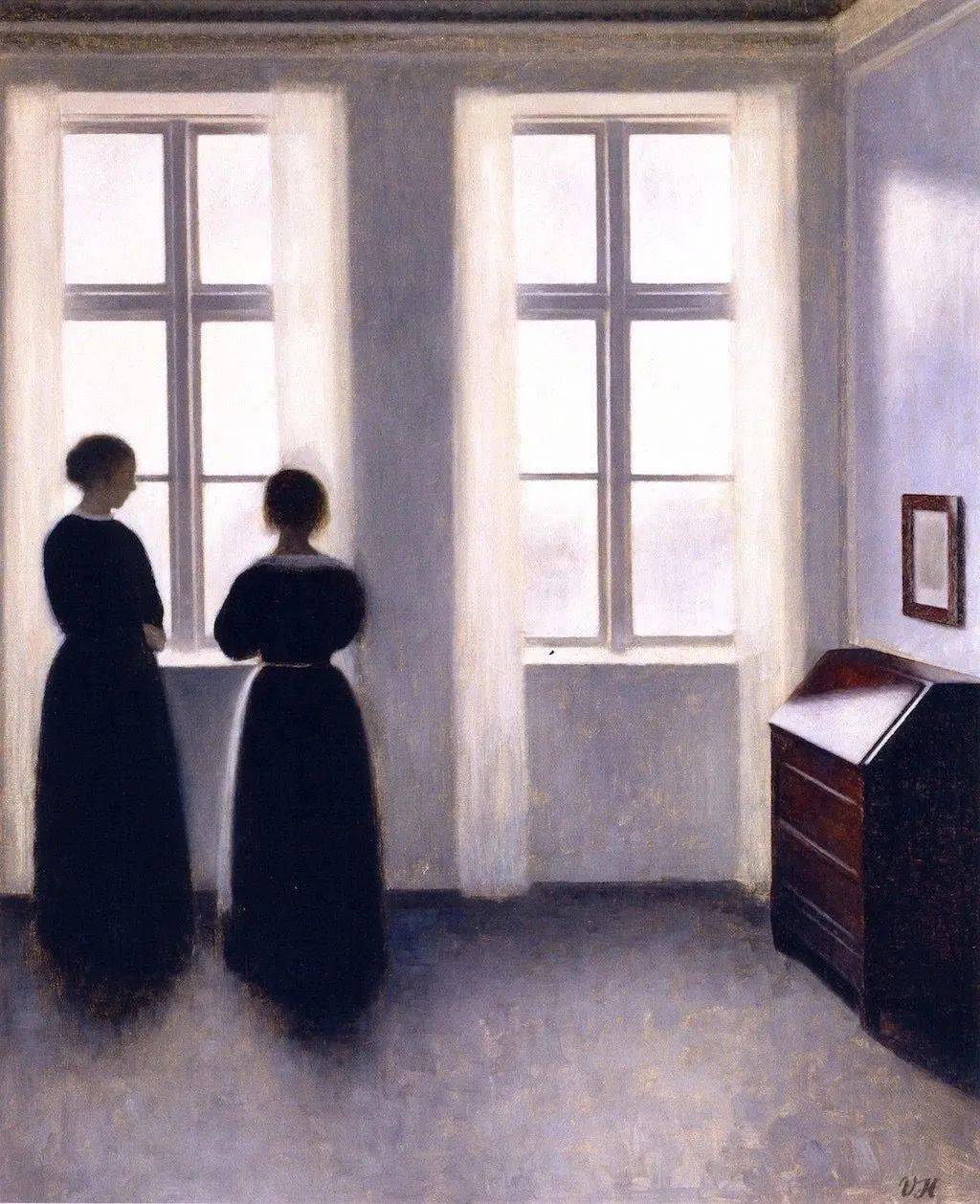 【艺术】丹麦画家威尔汉姆·哈默修伊(vilhelm hammershoi)_作品_聚集