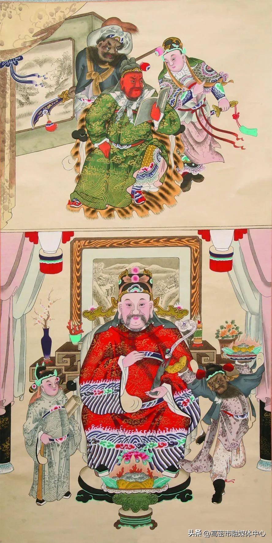 潍坊高密 | 【贴年画 过大年】扑灰年画里的传统年俗