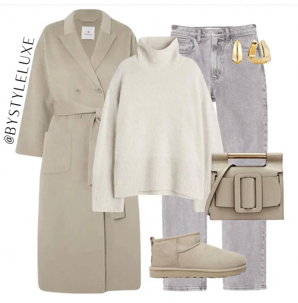 米色系外套真的好温柔啊,7套穿搭示范,穿出优雅柔美感