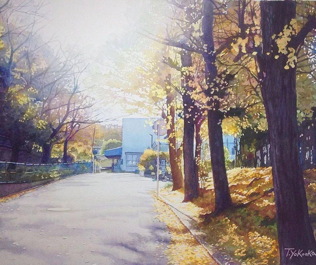 大爷笔下水彩的唯美风景,清新花卉,光感发挥出极致,美爆!看跪了.