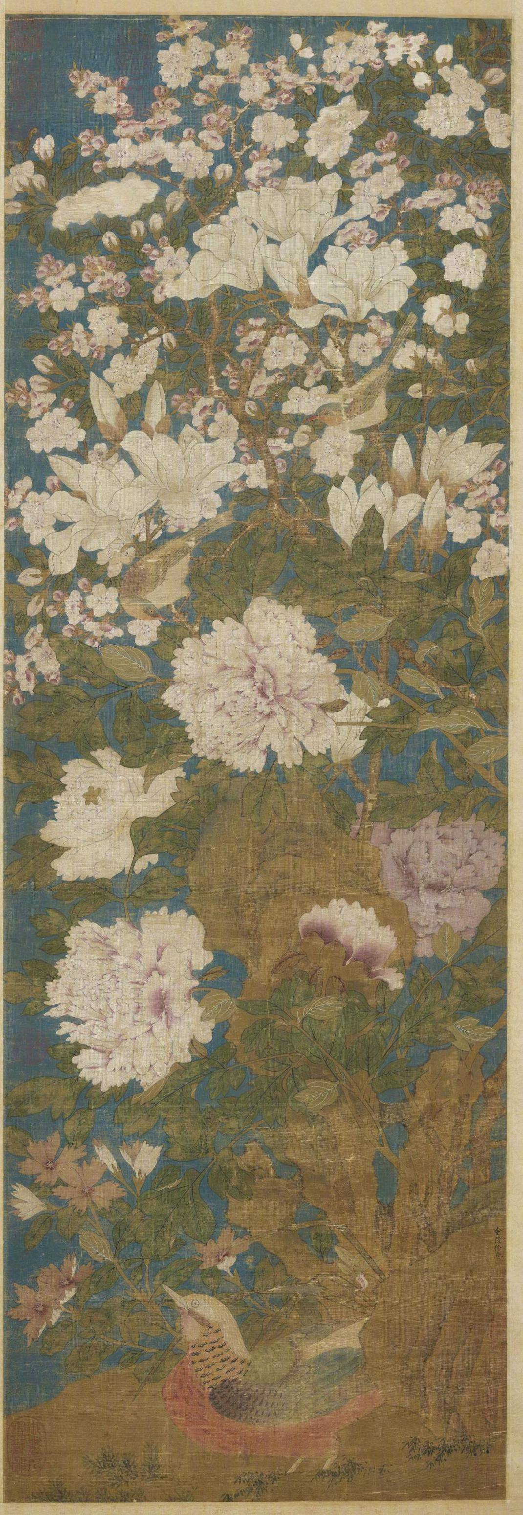 五代徐熙绘《玉堂富贵图》,台北"故宫博物院"藏.