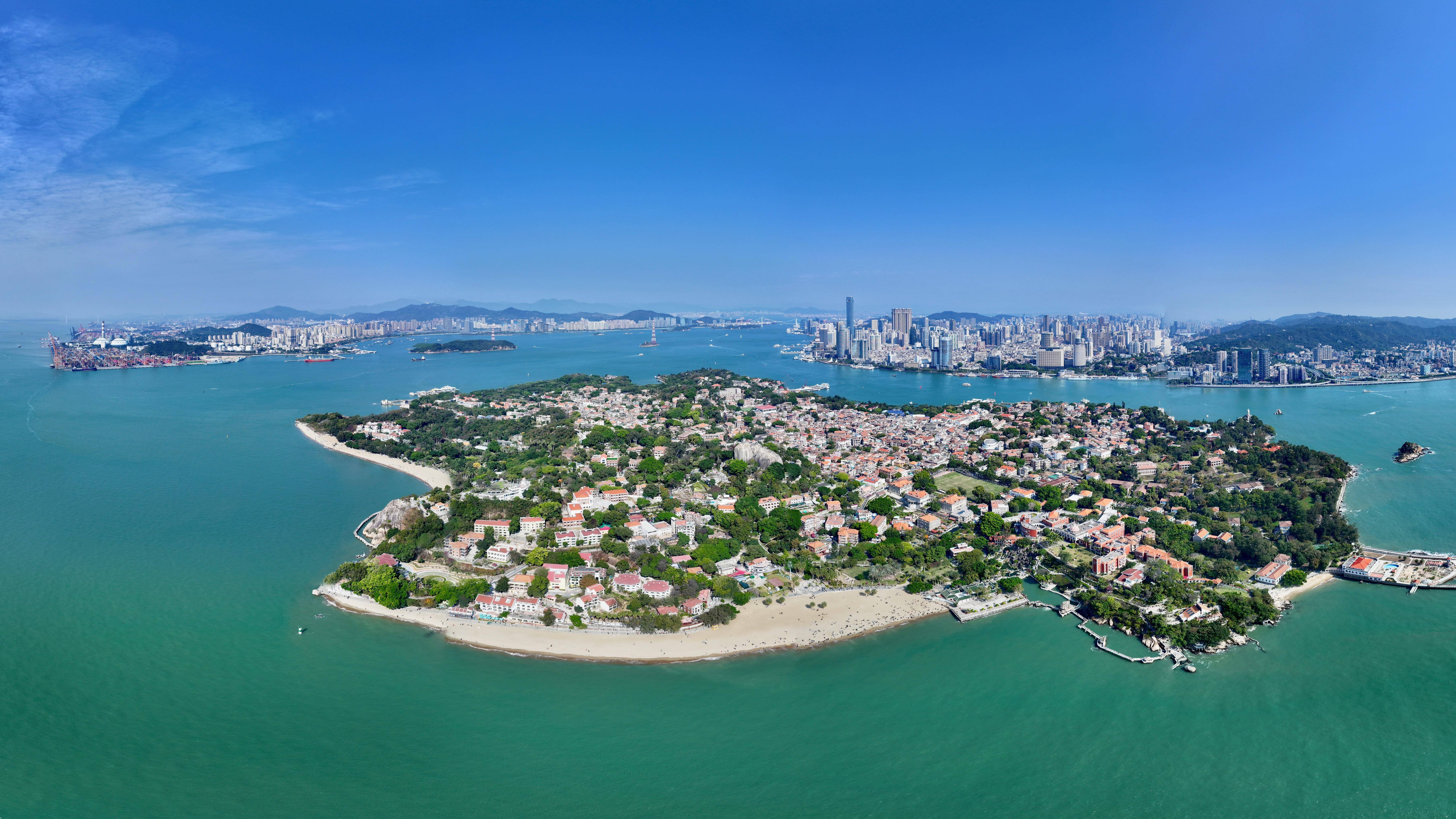 新华全媒 |人与自然和谐共生的鹭岛新画卷_厦门_无人机_城市