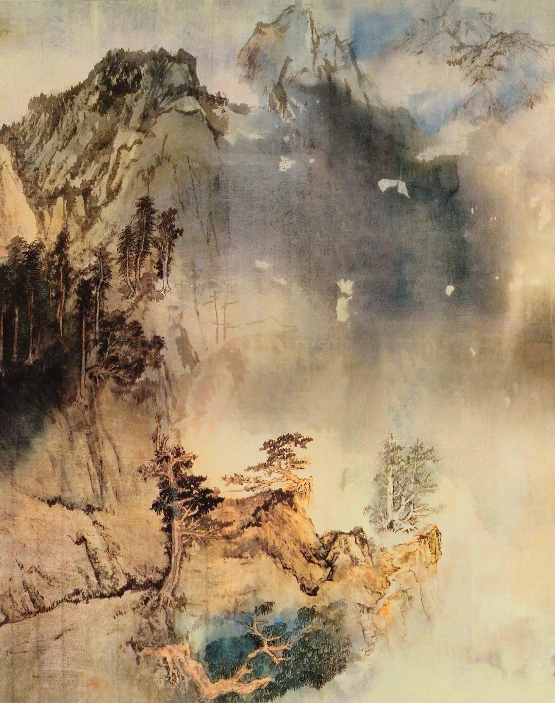 赏析| 张大千绝笔之作《庐山图》,震撼_zgscys_峰峦_画面