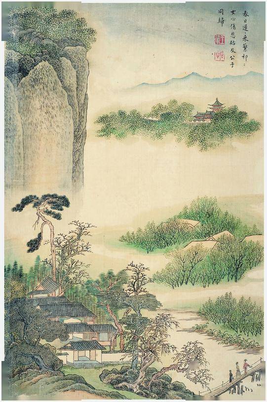 王翚这套青绿山水册，真美!_王时敏_九月_王鉴