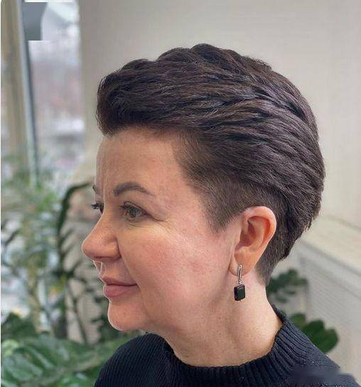 55岁女人短发的发型图片