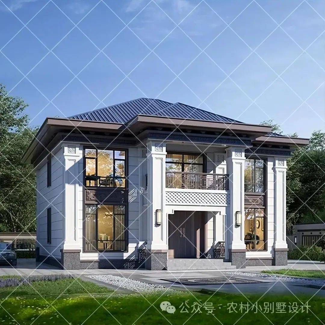 20款农村二层自建房别墅,20万建好主体,乡村建房新标杆_信号_图纸