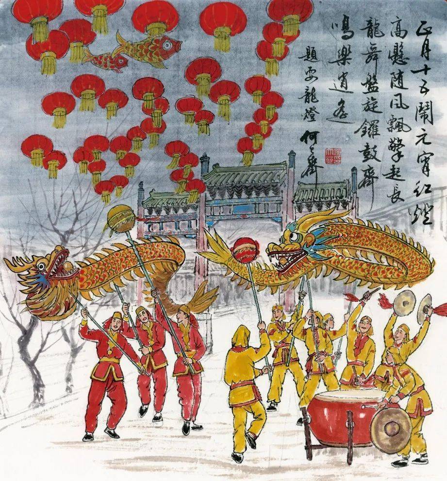 二十三送灶王上天,三十年晚上迎财神,祭祖上供烧香磕头……给长辈磕头