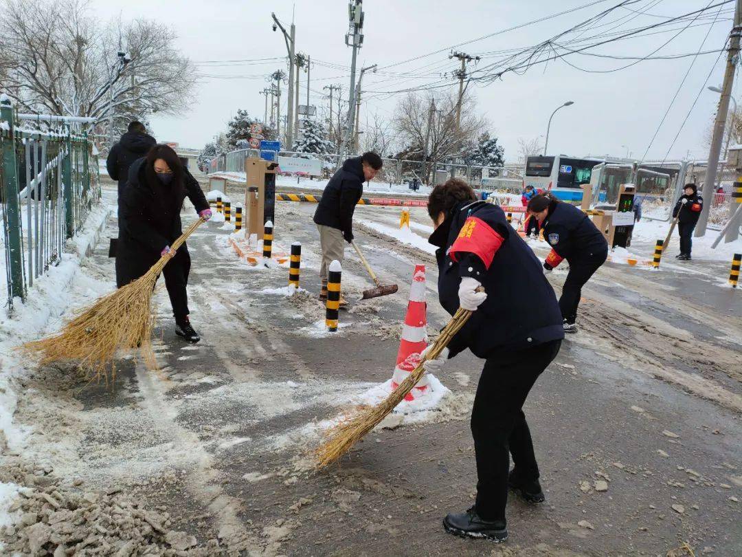 环保行动扫雪图片