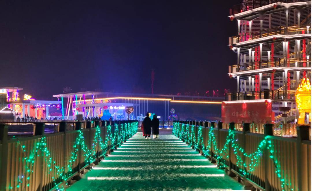 滕州微山湖红荷湿地丨红荷湿地灯展2月23日起恢复亮灯_雪景_您好_花灯