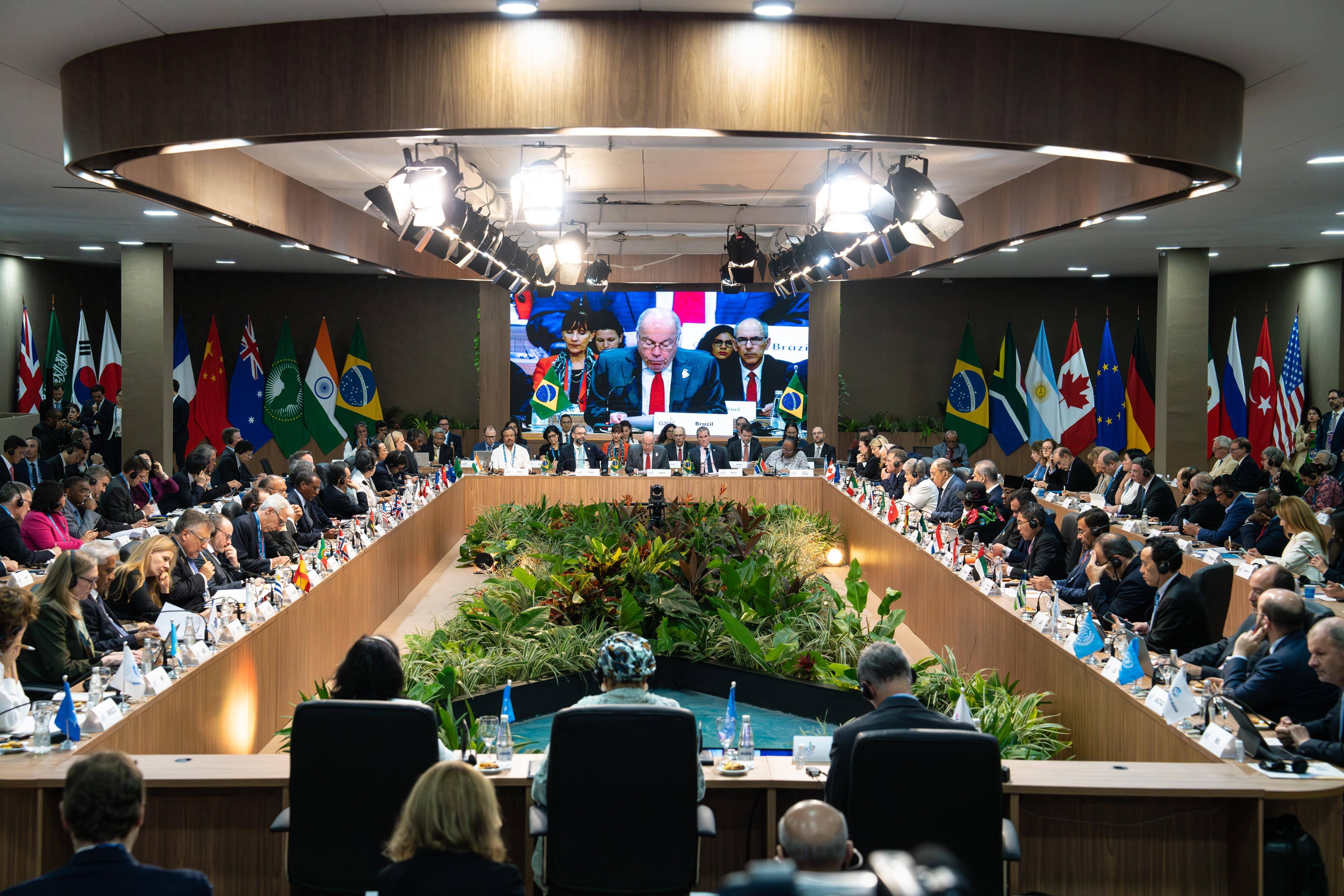 二十国集团外长会议支持"两国方案"解决巴以问题_新华社_巴西_维埃拉