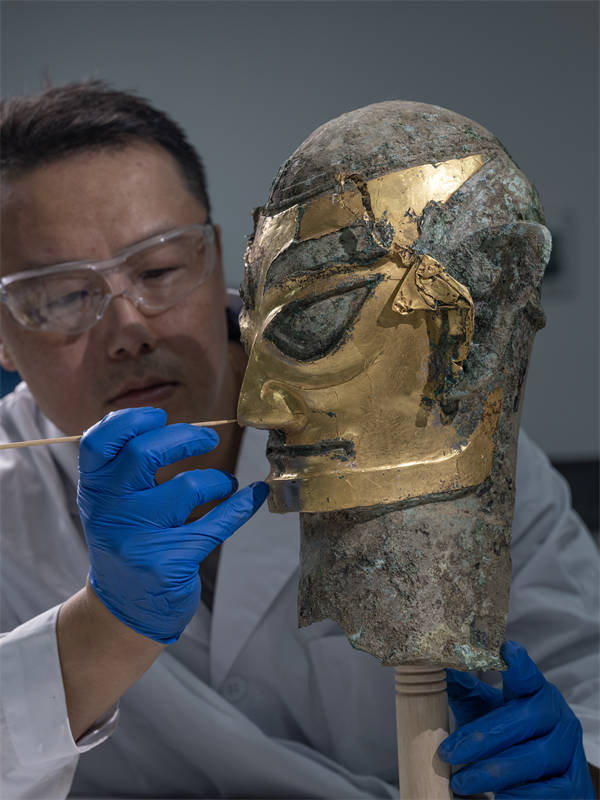 国艺| 张珮琛:三星堆金面具修复记_青铜器_文物_黄金