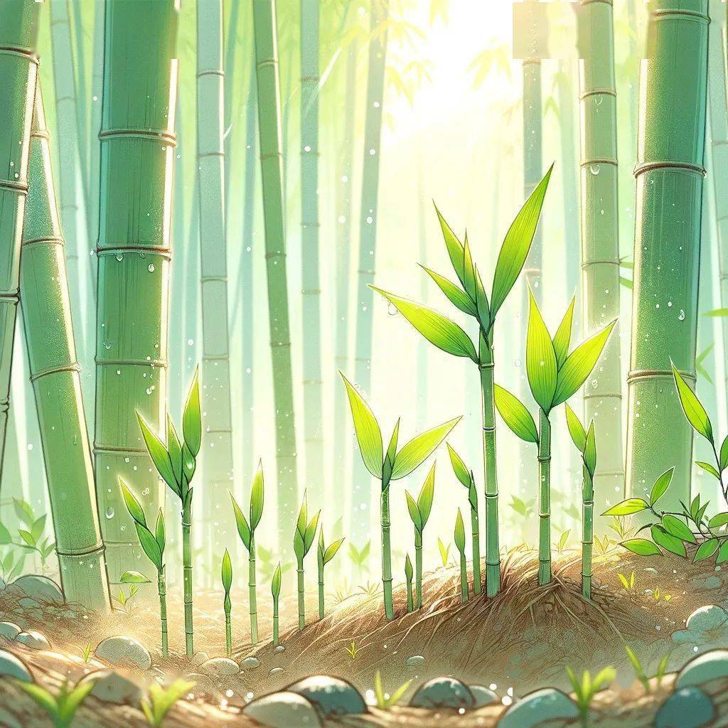 "玫城小巧手" |线上手工课堂-- 雨后春笋_彩纸_绿色_胶水