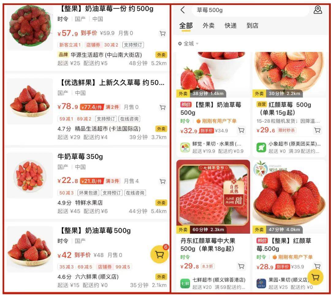 顺义多家商超的草莓价格较3个月前有明显下降.