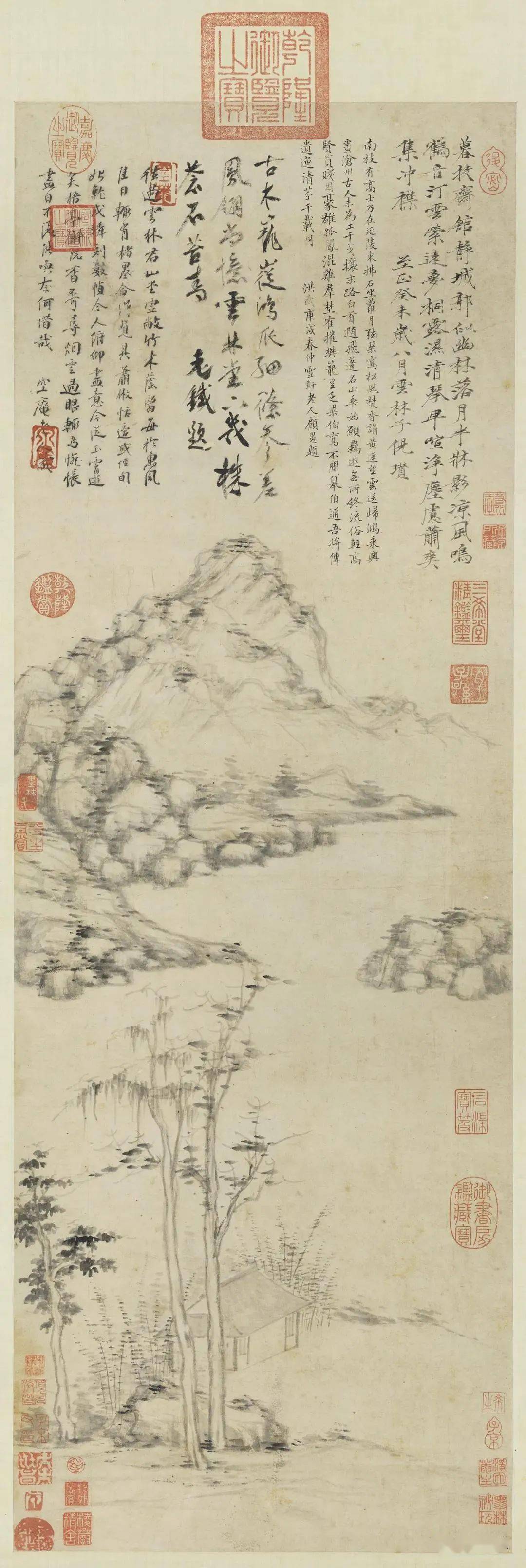 1x30cm 台北故宫博物院藏中国历史上名画家多矣,但像云林这样的画家