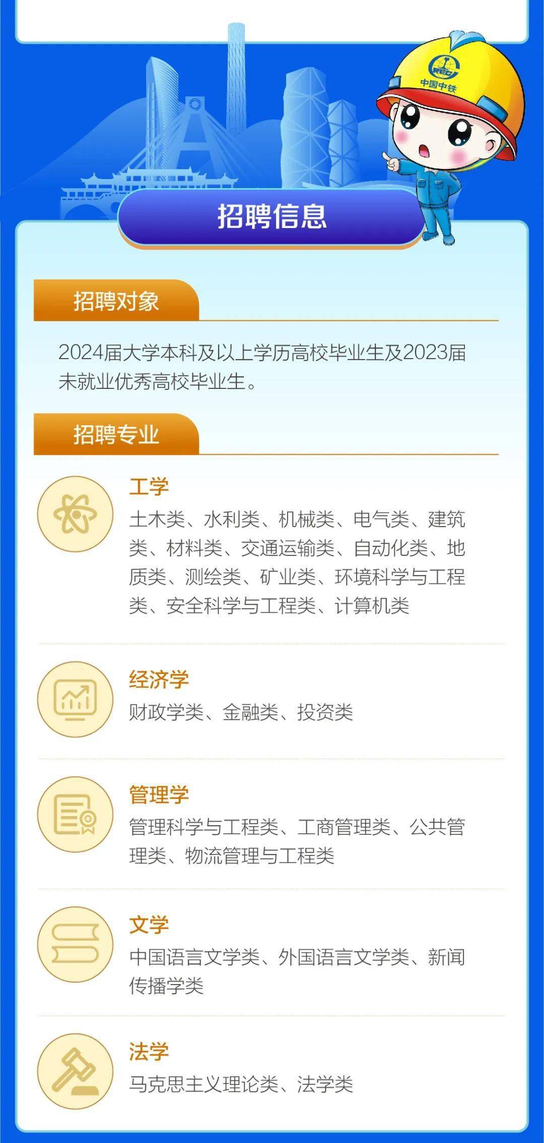 中国中铁2024校园招聘全面启动