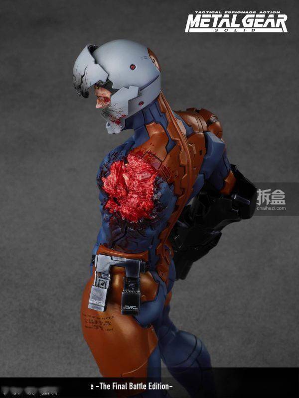 gecco合金装备生化忍者灰狐战损版16游戏雕像