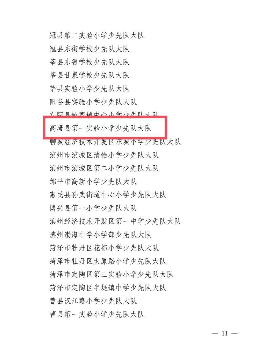喜报|高唐县学校共青团和少先队获团省委通报表扬_工作_名单_年度