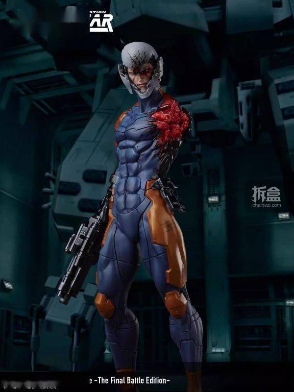 gecco合金装备生化忍者灰狐战损版16游戏雕像