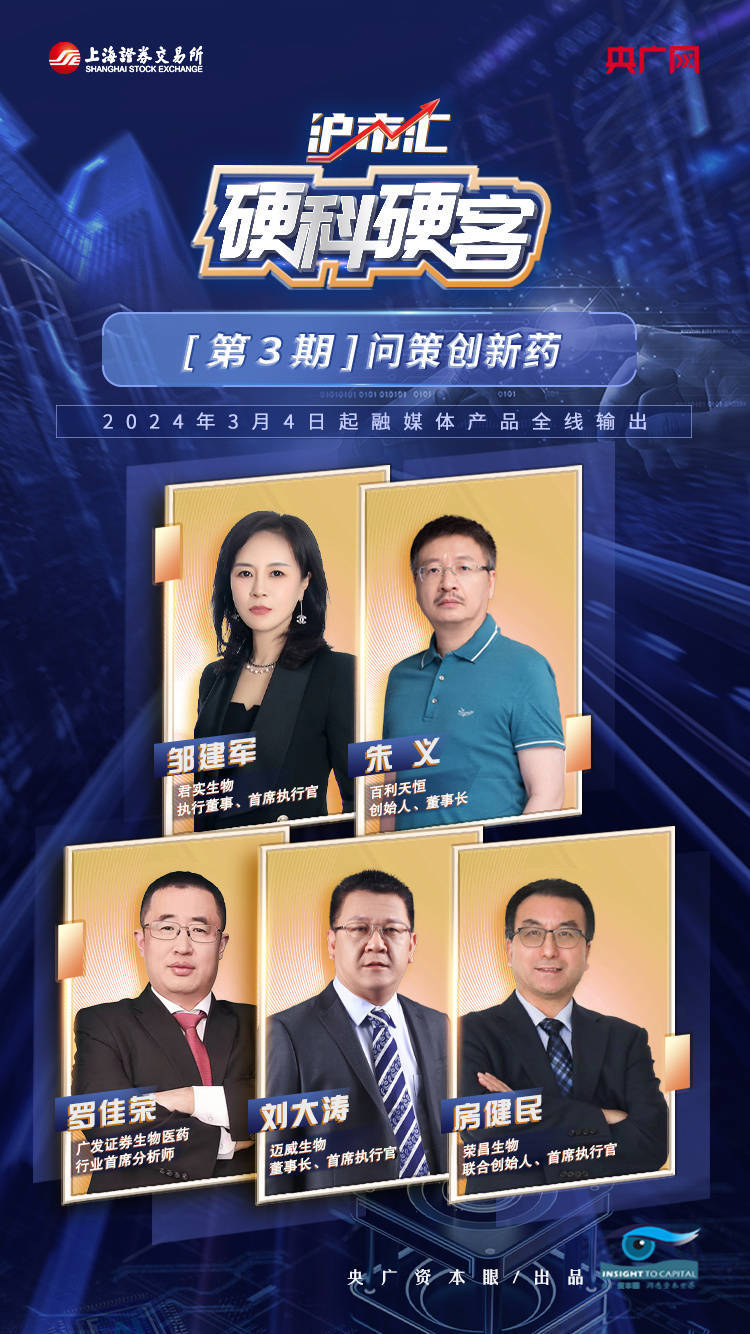 预告海报沪市汇硬科硬客问策创新药大咖嘉宾即将亮相