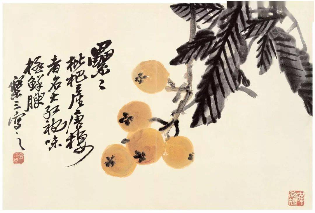 笔笔精到,诸乐三写意花鸟画小品65幅!_吴昌硕_中国画系_书画