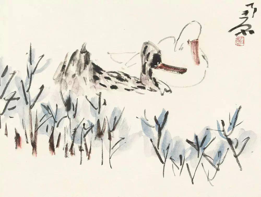 被誉为"中国的梵高",他的花鸟画妙趣无穷_陈子庄_作品_绘画