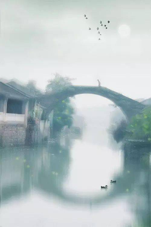 江南烟雨图 手机壁纸图片