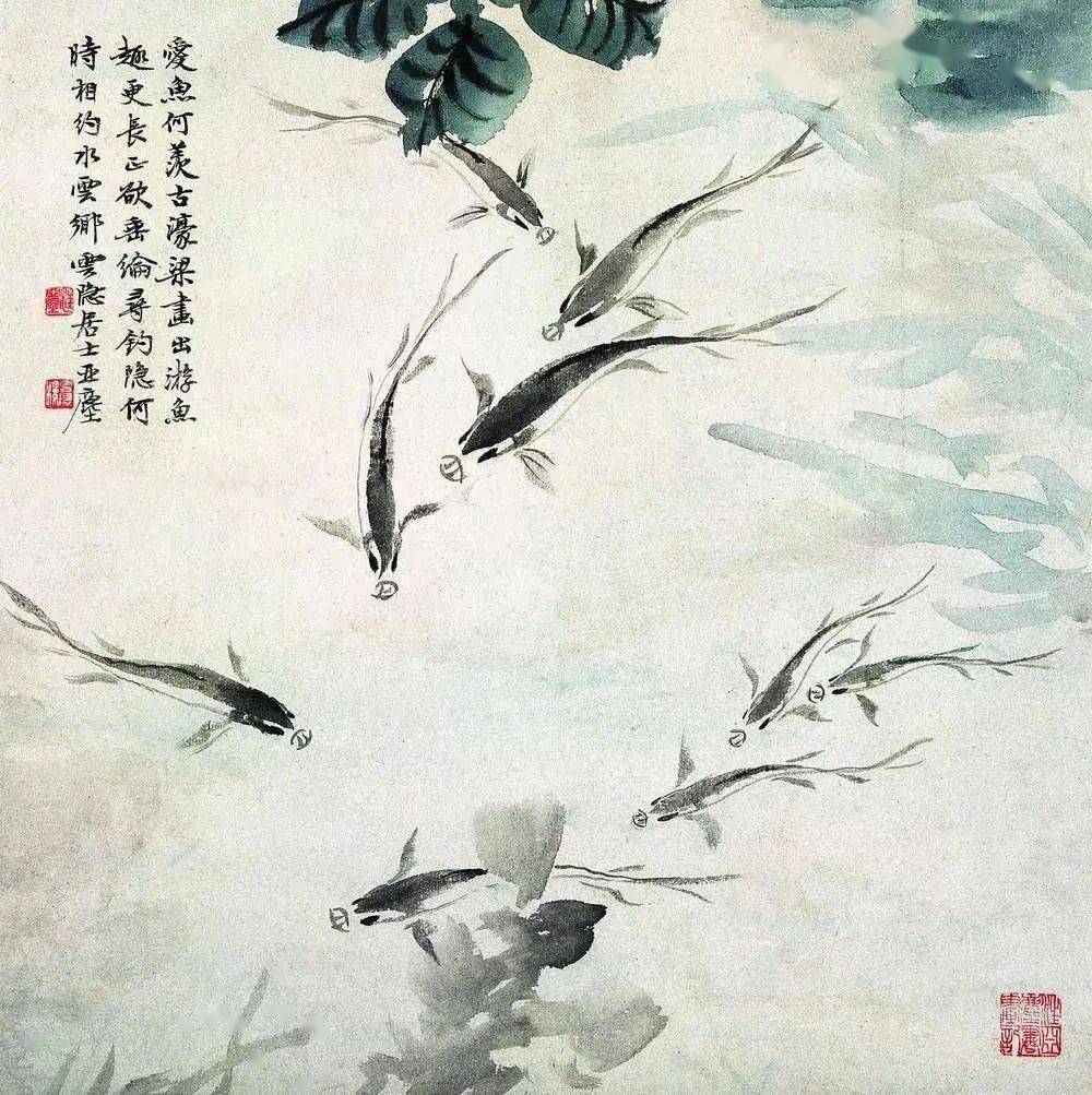 "金鱼先生"汪亚尘_徐悲鸿_中国画_睡莲