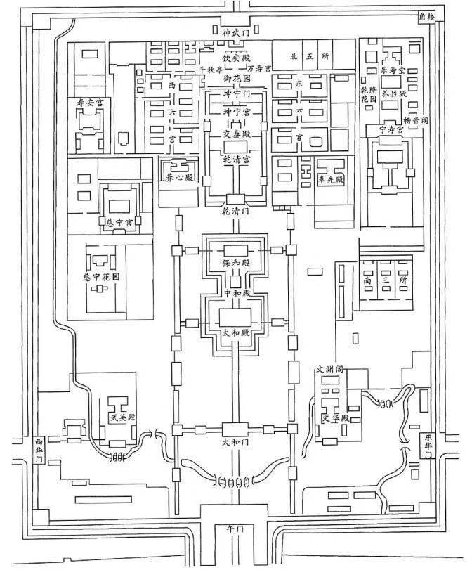故宫平面图故宫:明清的艺术瑰宝明清时期,故宫是当时皇帝生活理政的