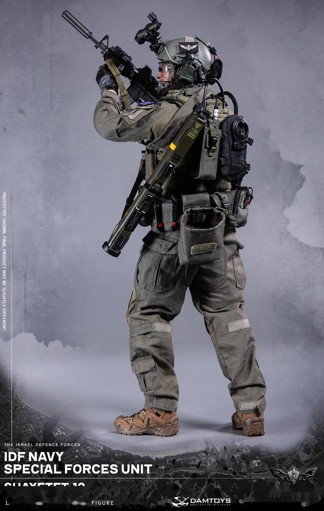 新品预定~ damtoys 1/6 以色列idf国防军海军特种部队第13突击队 7810