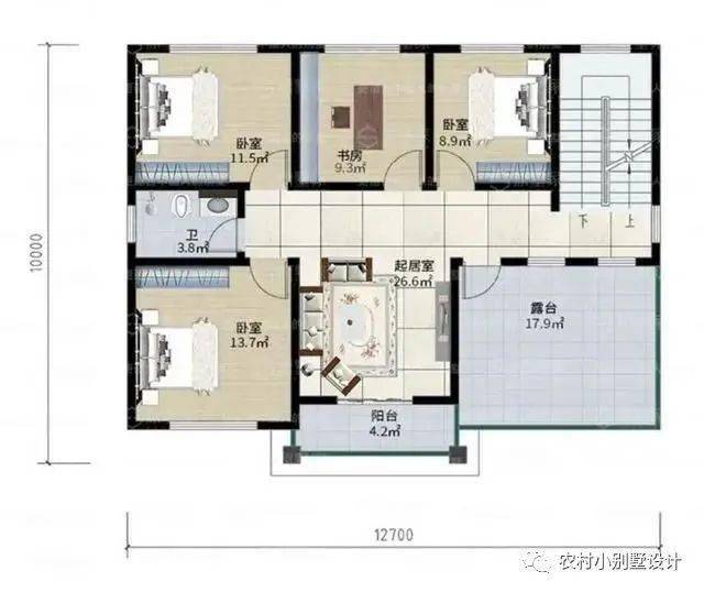 4x12米农村建房设计图图片