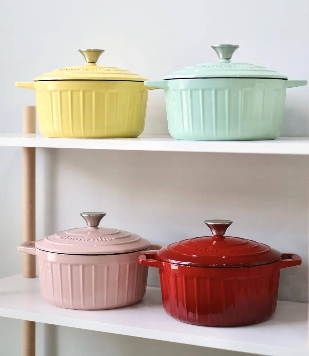 德国博朗菲珐琅锅169元大容量口径22cm360立体加热微压锁水导热快明火