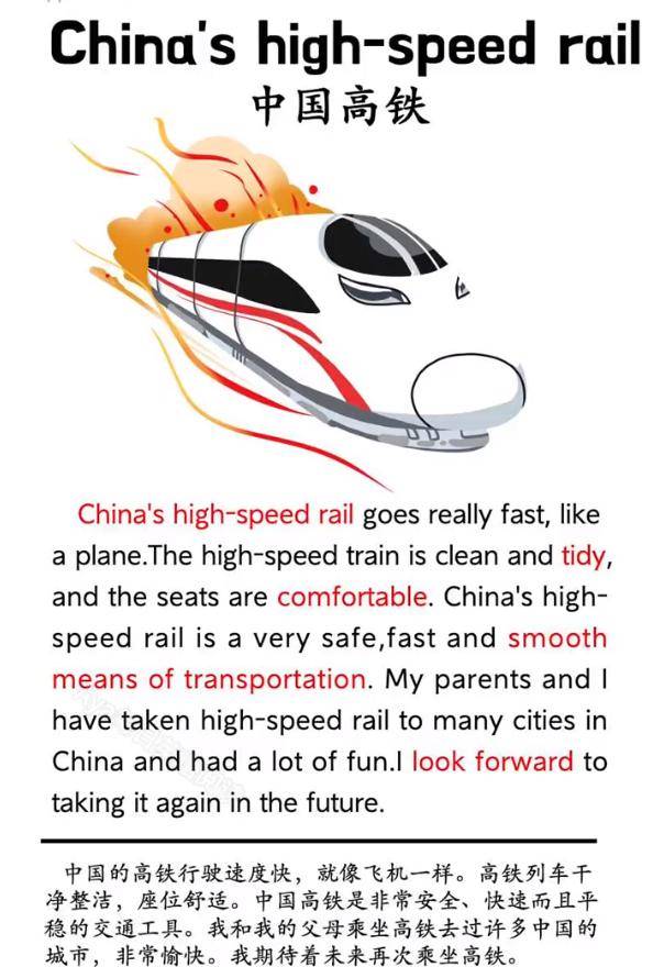 英语作文 |《中国高铁》chinas high-speed rail._资料_海量_小学