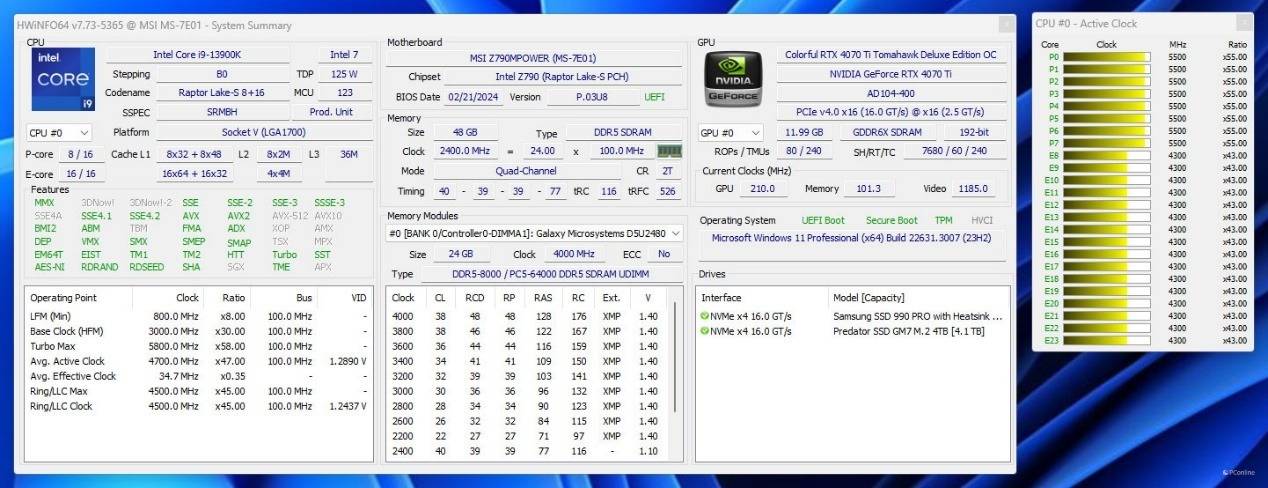 微星z790mpower主板评测千元最强超频主板内存飙升8800mhz