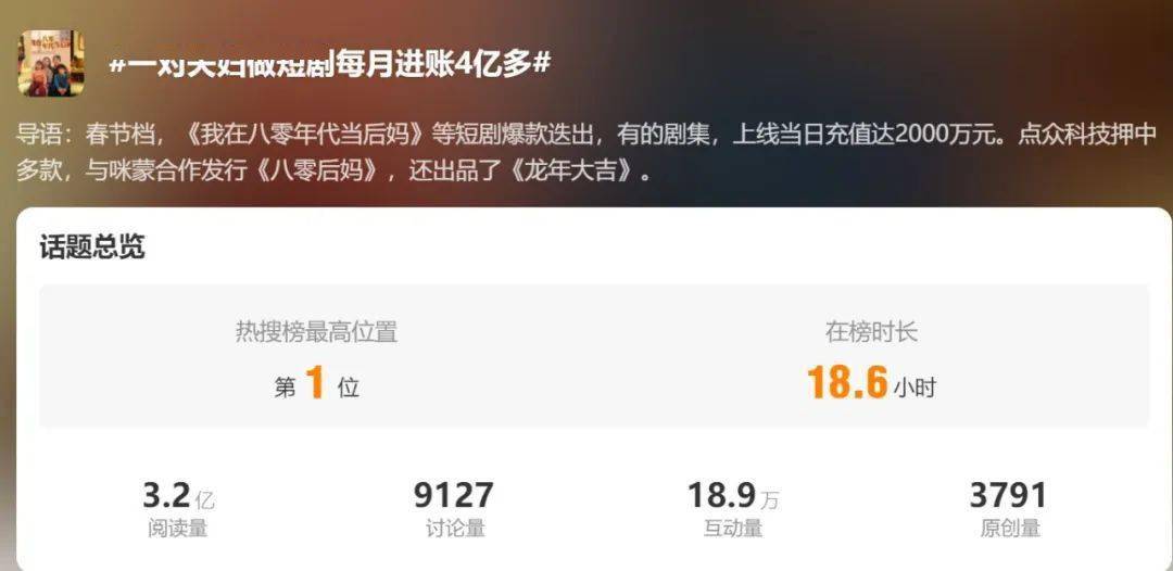 做短剧每月进账4亿多真相是