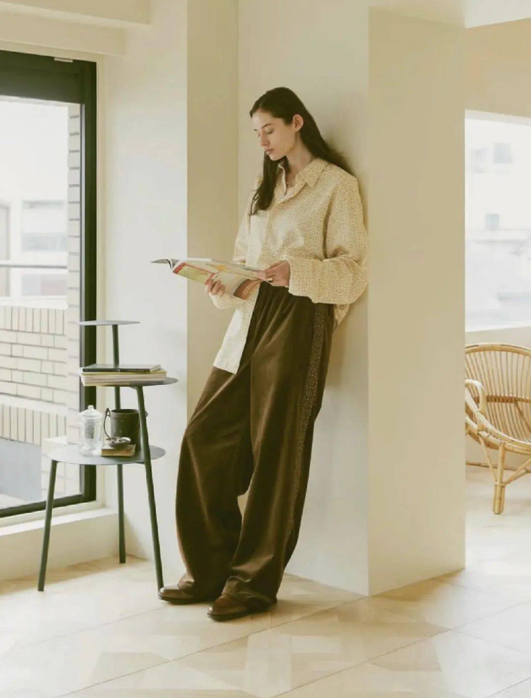 衬衫阔腿裤每个女人最爱的搭配