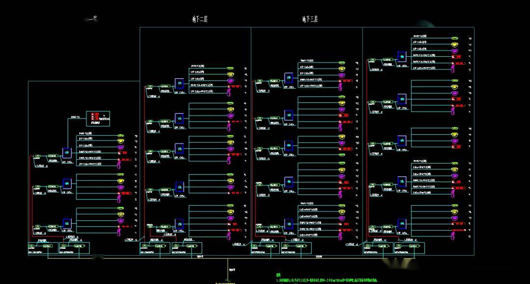 停车场车位引导及反向寻车系统图大样图cad图纸素材
