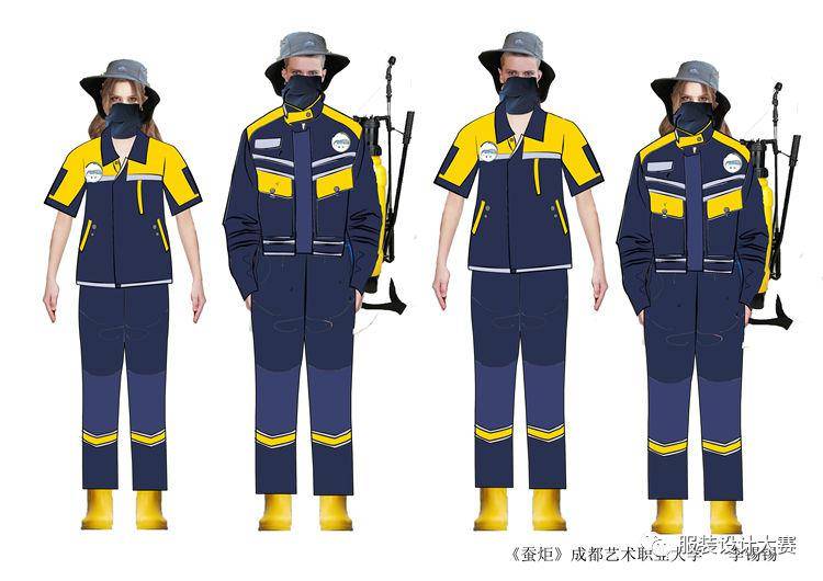 吕知轩城市照明维护工服类:11 号作品,《探索者》设计师:后浪服装工作