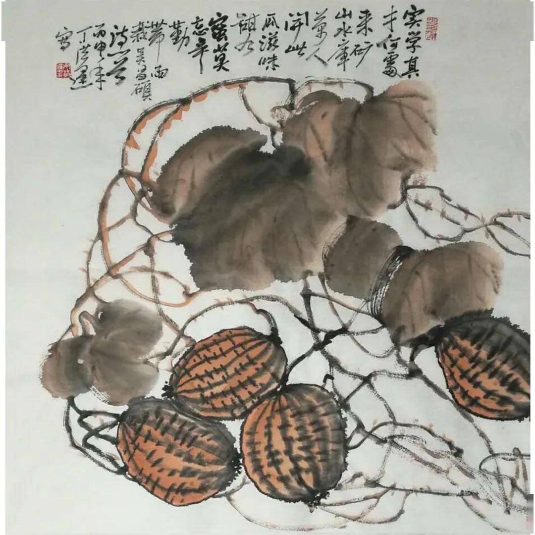浸染水墨素写花鸟邳州籍画坛双丁之丁洪运作者赵京林