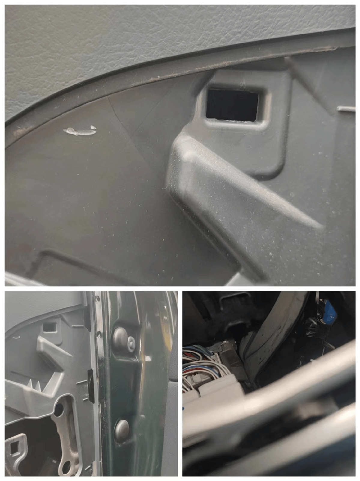 内饰我看了一下基本全拆过,检测到这小彭心里就有点犯迷糊了,座椅蒙皮