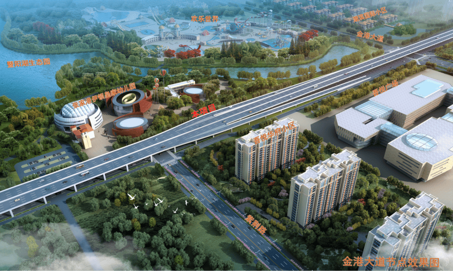 南二环快速化改造工程建成后,南二环地面道路中分带在紫荆路交叉口