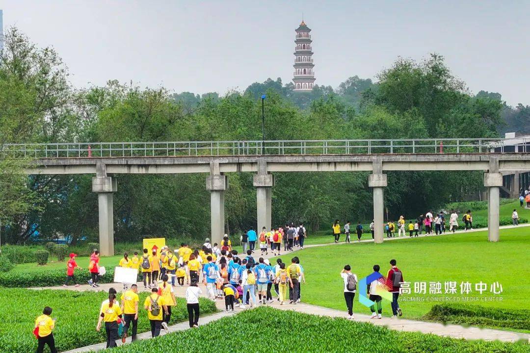 感受绿美佛山的勃勃生机市民们一路赏绿赏花滨江湿地公园,环山花海等