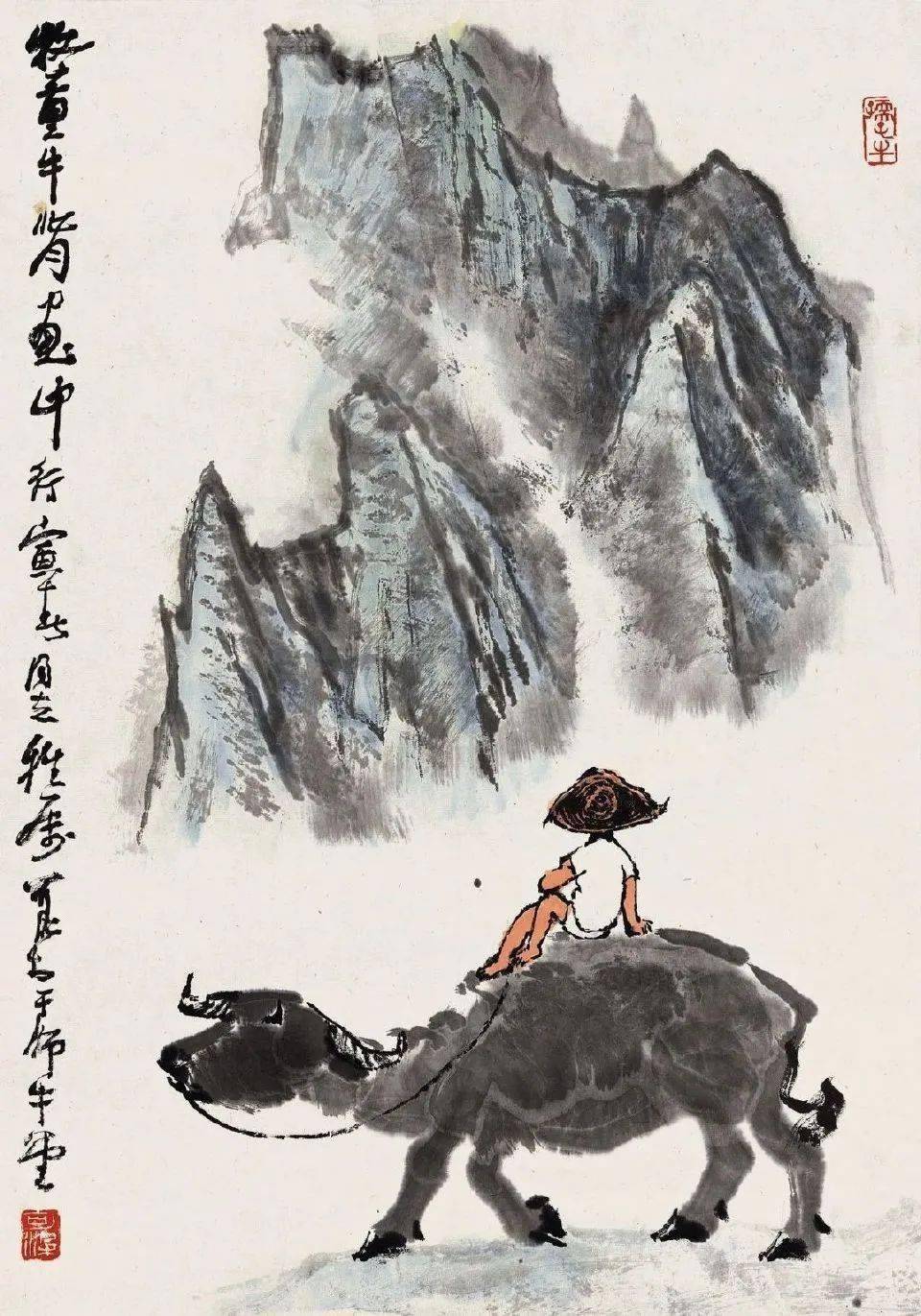 活灵活现！李可染笔下的牧童水牛欣赏_笔墨_师牛堂_山水
