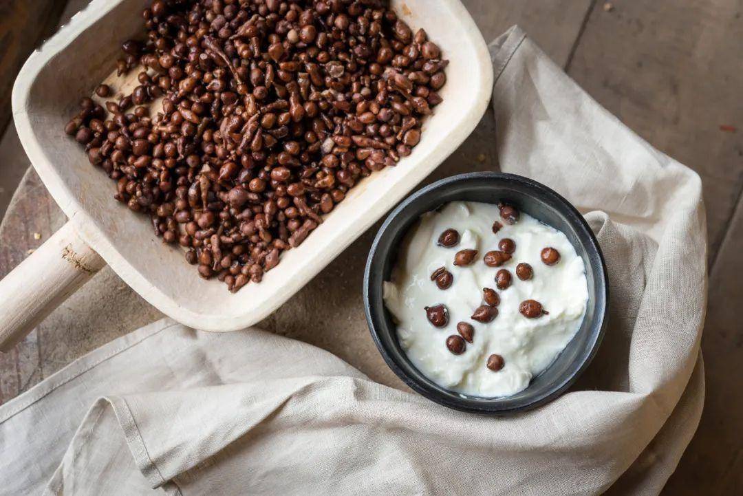 青稞饼和蕨麻酸奶.