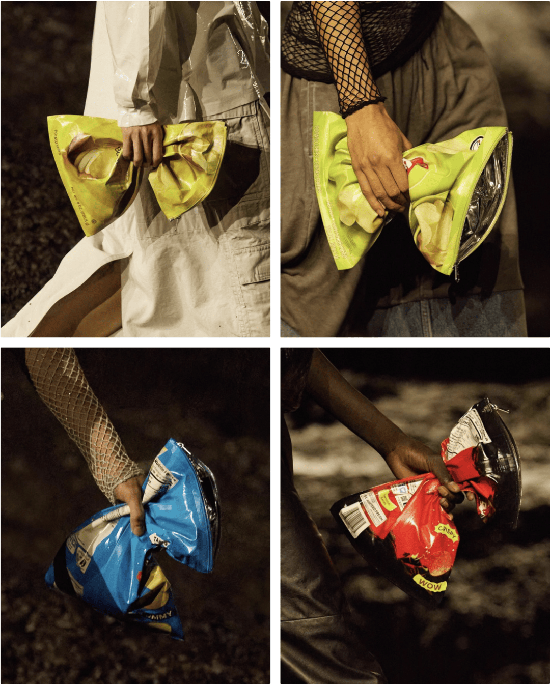 烂板鞋,黑色垃圾袋,钥匙发绳,薯片袋,宜家蓝袋子,毛巾裙.